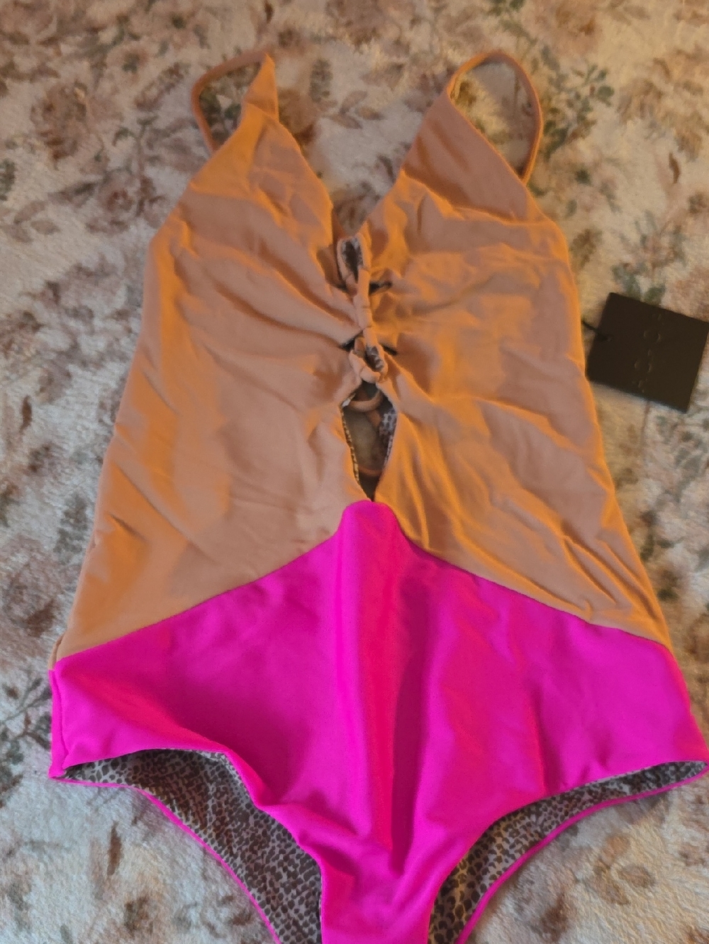 acacia swimwear Guava Pop Two-Tone One-Piece